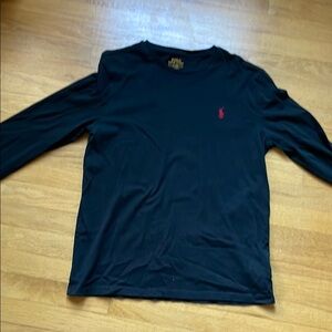 Polo Ralph Lauren dark navy  Long Sleeve Shirt with Red Logo